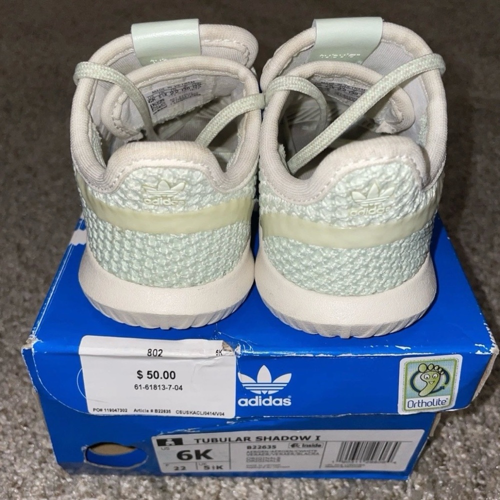 Adidas Tubular Shadow Green/White Toddler Shoes Sz 6 Adidas (TD) | Original Box